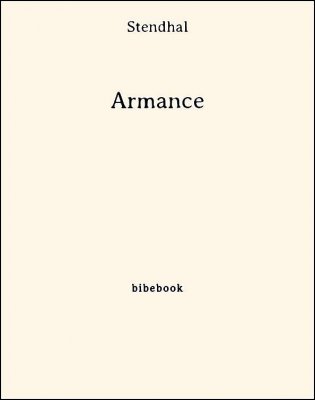 Armance - Stendhal - Bibebook cover