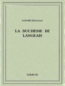 La duchesse de Langeais - Balzac, Honoré de - Bibebook cover