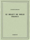 Le billet de mille francs - Barbara, Charles - Bibebook cover
