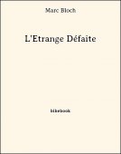 L&#039;Étrange Défaite - Bloch, Marc - Bibebook cover