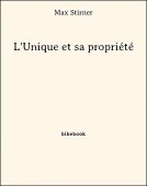 L&#039;Unique et sa propriété - Stirner, Max - Bibebook cover