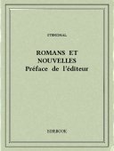 Romans et nouvelles — Préface de l’éditeur - Stendhal - Bibebook cover