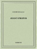 Avant-propos - Balzac, Honoré de - Bibebook cover
