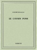 Le cousin Pons - Balzac, Honoré de - Bibebook cover