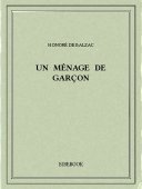 Un ménage de garçon - Balzac, Honoré de - Bibebook cover