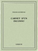 Carnet d&#039;un inconnu - Dostoïevski, Fiodor - Bibebook cover
