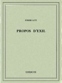 Propos d’exil - Loti, Pierre - Bibebook cover
