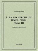 À la recherche du temps perdu III - Proust, Marcel - Bibebook cover