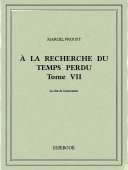 À la recherche du temps perdu VII - Proust, Marcel - Bibebook cover