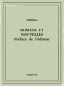 Romans et nouvelles — Préface de l’éditeur - Stendhal - Bibebook cover